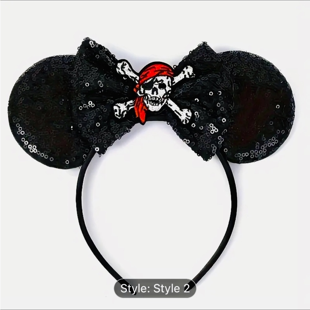 NEW Adorable Pirate spooky themed headband Mouse ears